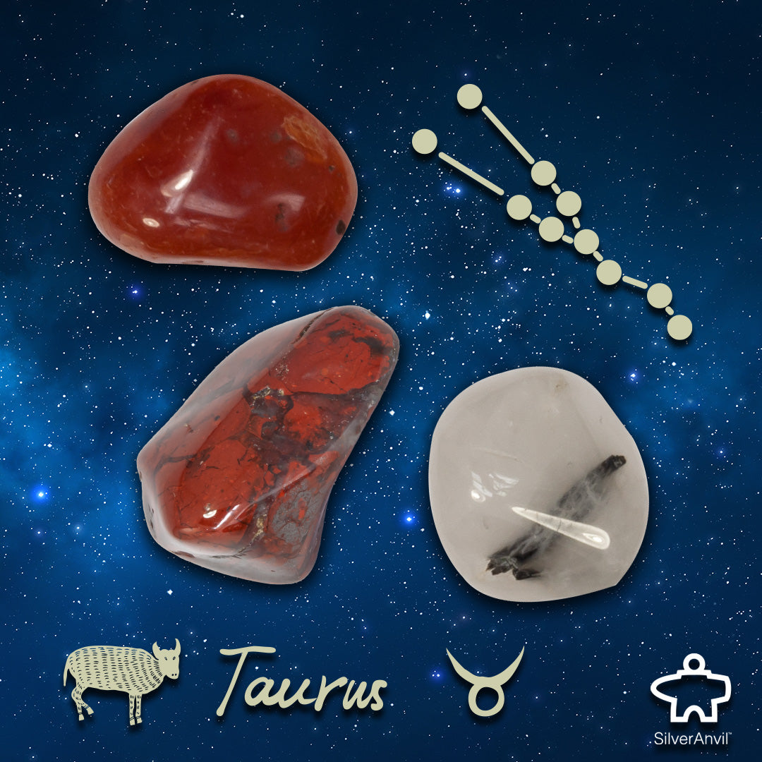 Taurus Zodiac Healing Stone Set – Silver Anvil Rock and Gem