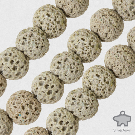 Pistachio Green Lava Beads - 8mm