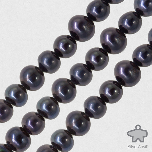 Dark Grey Freshwater Pearl -5mm